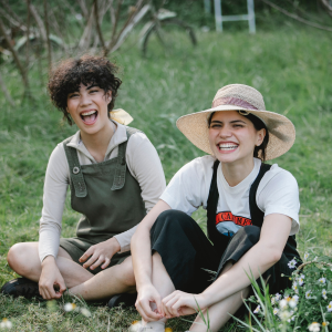 girls on farm